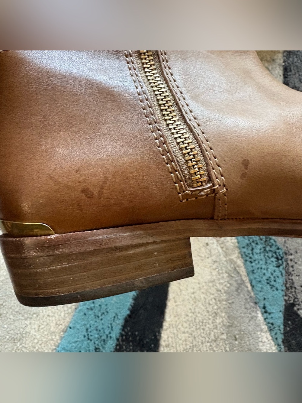 Coach Leather Laguna Tan Brown Riding Boots 10 Equestrian Preppy Old Money Knee - Picture 12 of 13